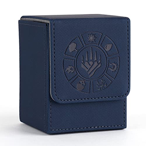 Arkeiliy MTG Deck Box 110+ Storage Sleeved Cards for Magic Commander - color: Blue