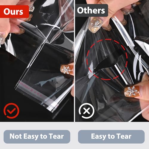 Egofine Self Sealing Cellophane Bags 100 PCS, Self Adhesive 2x3 Inches Clear Resealable Cellophane Bags,Storage Baggies for Daily Vitamin, Jewelry, Candy - color: 2"x3"Pack of 100