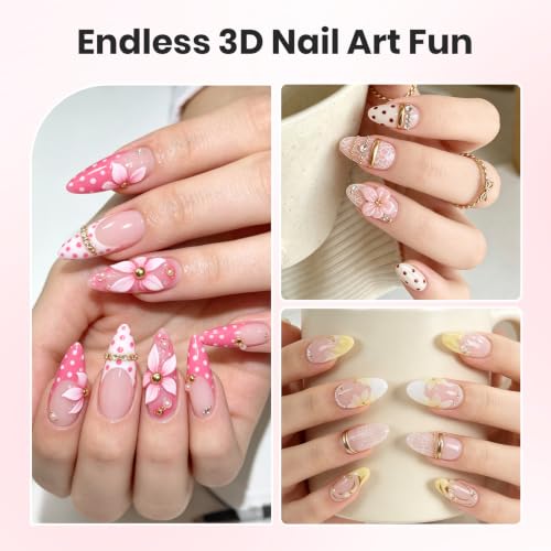 Beetles 3D Gel Nail Art Clear & White, 2 Pcs 3D Sculpting Gel for Nail Art - color: G-Multicolor-2