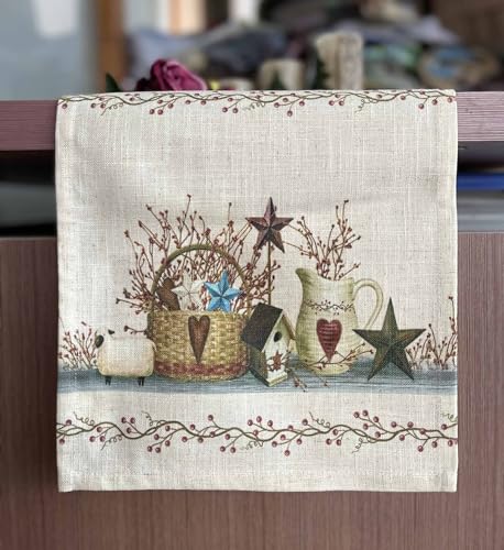 Rustic Country Stars Table Runner 70x13 Inches - color: Country-stars