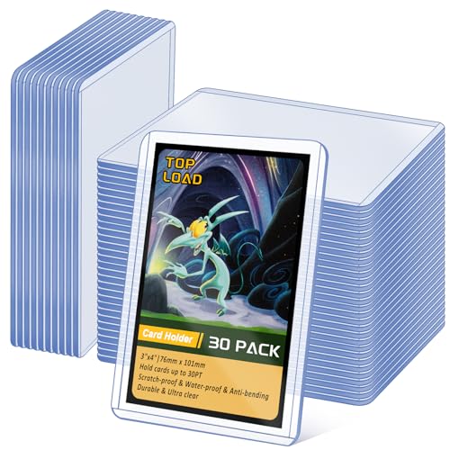 30 Pack Top Loads for Cards 3"x4" Hard Plastic Card Sleeves