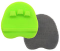 2 Pack Soft Silicone Shower Brush, Body Exfoliating Skin Massage Scrubber - color: 1 Pars_green+gray