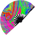 SoJourner Folding Rave Fan, Psychedelic 1 - color: Psychedelic 1