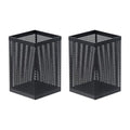 Comix 2 Packs Mesh Pen Holder, Desk Organizer for Home Office, Black - color: Square-2 Packs