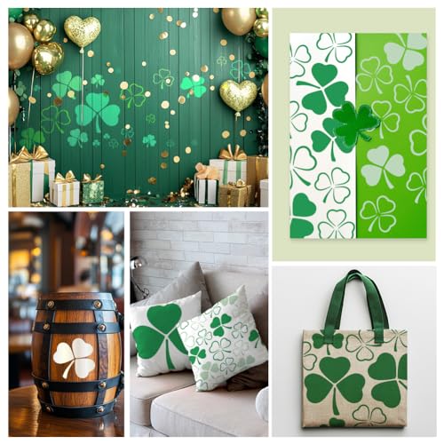 6 Pcs Cats Fence Decors, Metal Garden Ornaments for Yard - style: Shamrock