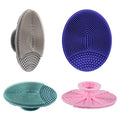 Soft Silicone Facial Cleansing Scrubber Hygienic Face Brush, Pack of 4 - color: 4th-mix Colors (4 Pack)