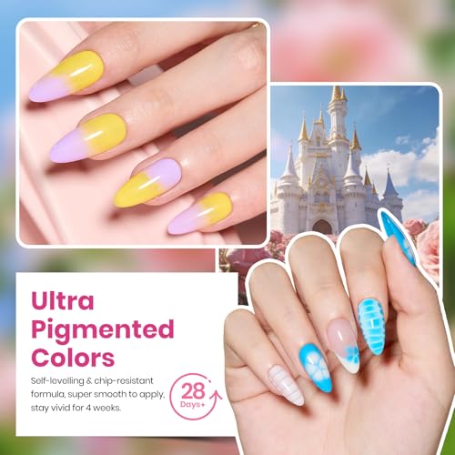 Beetles Pastel Gel Nail Polish Set, 25 Colors Gel Polish Kit, - color: C-Blooming Dye