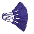 20Pcs 4.3 Inch Silky Mini Craft Tassels for Earrings, Souvenir(Dark Purple) - color: Deep Purple