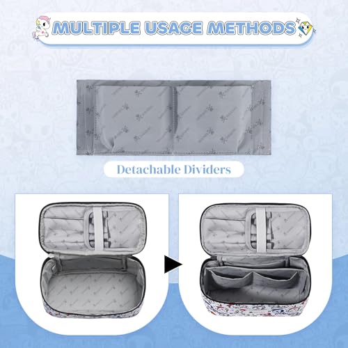 tokidoki Travel Makeup Bag, Large Cosmetic Organizer - color: Unicorno-A, size: A(9.4*5.1*5.5 inch)