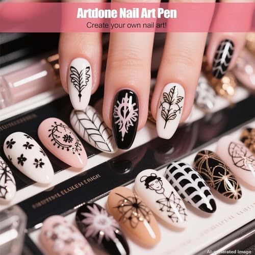 Artdone 32pcs Nail Art Brushes Tools Set Dotting Tools for Gel Polish - color: 32Pcs Set