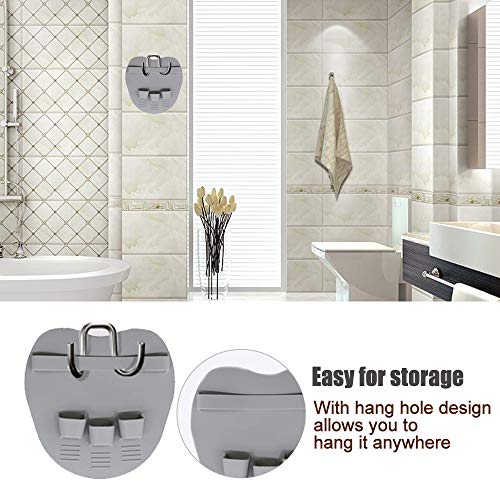 2 Pack Soft Silicone Shower Brush, Body Exfoliating Skin Massage Scrubber - color: 1 Pars_green+gray