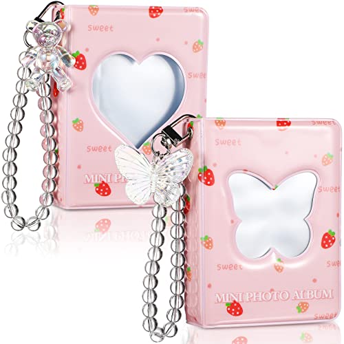 Pajean 2 Pack Photocard Binder, 3 Inch Mini Photo Album, Cute Style - style: Cute Style