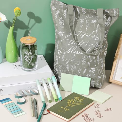 29 Pcs Bible Journaling Supplies Kit, Back to School Gifts - color: Green multicolor, style: Boho