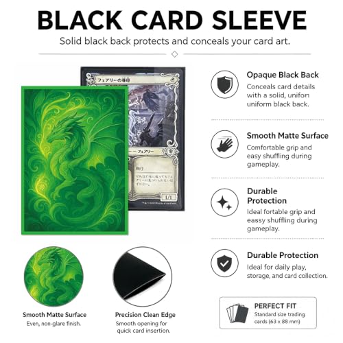 100 PCS TCG/MTG Card Sleeves, Matte Back Anti-Slip & Easy Shuffling Applicable to OCG CCG DTCG PTCG, 2.6 x 3.6 in Standard Size Cards (Forest Warden) - color: Forest Warden