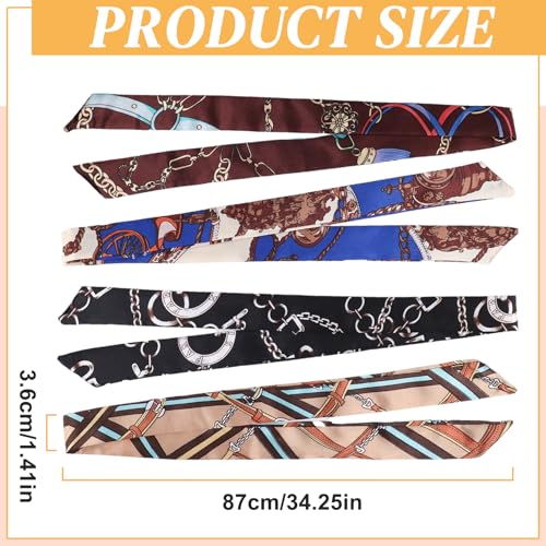 JATEBI Purse Scarf for Handbags 24 Pcs Women Head Scarf Set Narrow - color: Colorful Multicolor