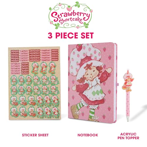 Strawberry Shortcake Kids Stationary Set for Girls, Journal Kit Set - color: Strawberry