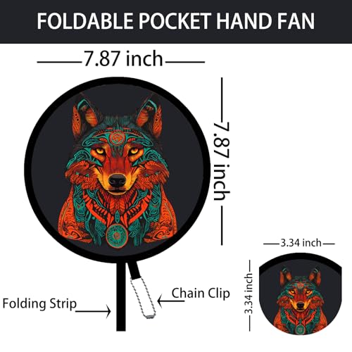 4 Pack Animal Foldable Hand Fans – Pocket-Sized Round Fans for Men & Women, Portable Cooling Fan for Travel, Concerts, Graduation, Indoor & Outdoor Use (Black) - style: Black Animals