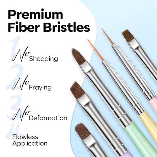 Modelones Nail Art Brushes, Gel Polish Liner Clean up Carving Dotting Tools