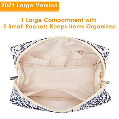 Narwey Makeup Bag Travel Toiletry Bag, Cosmetic Bag for Women Girls - color: Elephant, style: Large