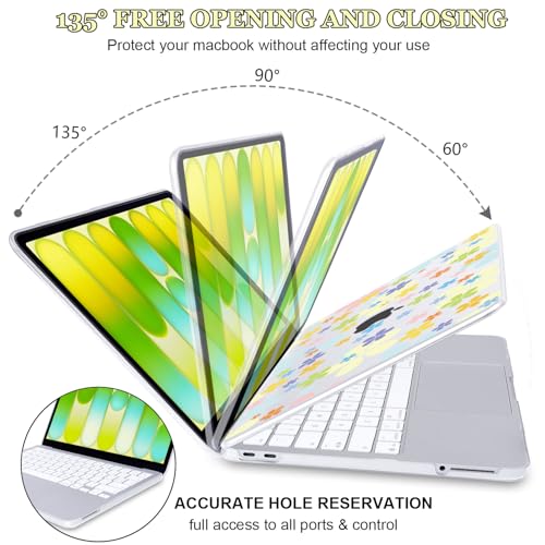 Vibrant Floral Clear Case for 2026 MacBook Neo 13 Inch A18 Pro A3404 - color: Colorful Flowers