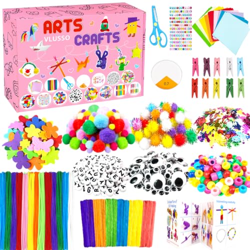 VLUSSO DIY Arts and Crafts Supplies Kit Materials Set for Kids and Toddlers - size: 2000pcs-2