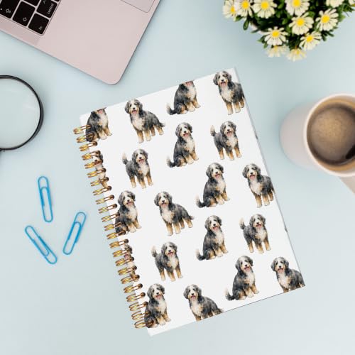 VNWEK Bernedoodle Dog Spiral Notebook Journal 5.5x8.3 Inch - color: Bernedoodle