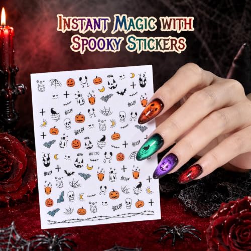 Beetles Halloween Box Cat Eye Gel Nail Polish Set, Witch Potion 6 Colors - color: A - Halloween Cat Eye | Witch Potion