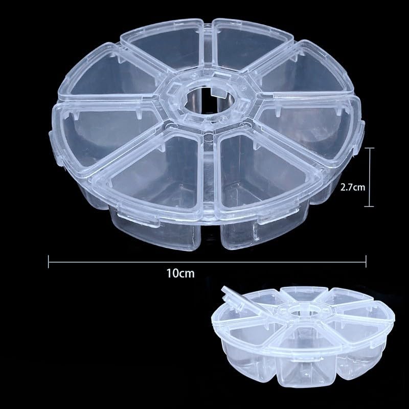 1pcs Adjustable 1-24 Grids Compartment Jewelry Box Transparent Plastic Storage Boxes Container Earring Organizer Case (Style7) - color: Style7