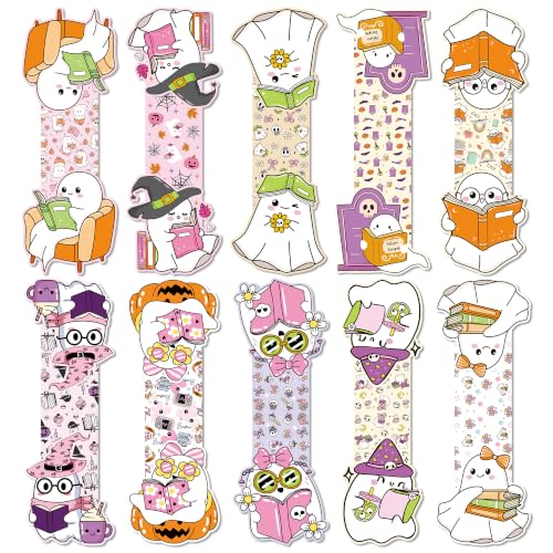 Halloween Magnetic Bookmarks, Cute Ghost Magnet Book Mark for Women - color: Cute Ghost