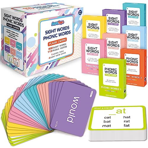 712 Sight Words/Phonics Flash Cards, Dolch & Fry High Frequency Site Words - style: 712 Sight Words
