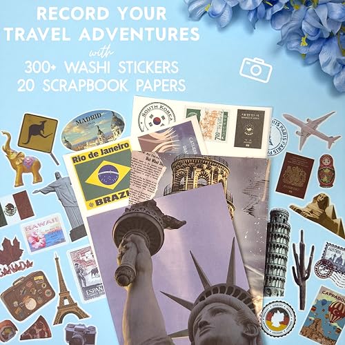 Travel Stickers for Scrapbooking & Journaling - Travel Scrapbook Supplies - color: Tales of Travel