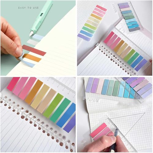 ELII 3600pcs Book Tabs,Writable Translucent Tabs for Annotating Books - style: 3600pcs