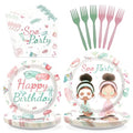 96 Pcs Spa Birthday Party Decorations for Girls, Serves 24 - style: Spa Birthday