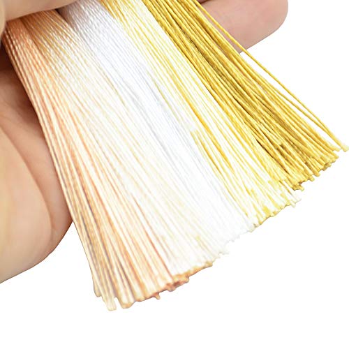 100Pcs 5 Inch Silky Bookmark Tassels for Jewelry, Souvenir(Mixed Yellow) - color: Mixed Yellow