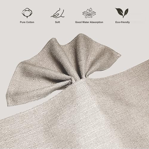 BALCONY & FALCON Rectangle Table Cloth Waterproof Beige 17.7"x17.7" 12pcs - color: Beige, size: 17.7" x 17.7" (Square)-12pcs