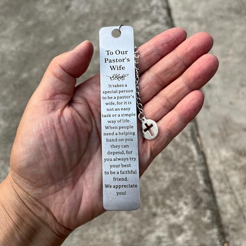 Christian Bookmark Gifts for Women Girls Boys, Inspirational Religious Book Mark Markers Faith - style: To My Pastor Wife