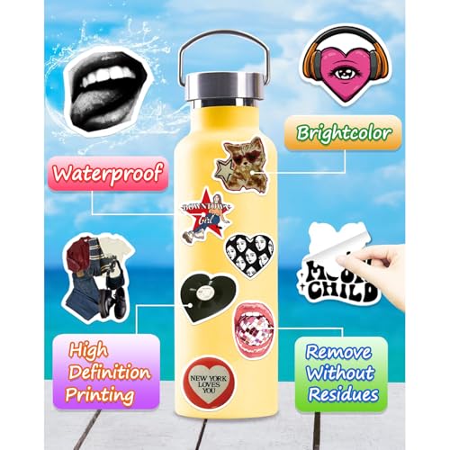100 Pcs Aesthetic Downtown Girls Stickers Cool Trendy Y2K Sticker for Teens Adults Funny Downtown Stickerss for Water Bottles Laptop Skateboard Luggage Computer Party Supplies - style: Downtown Girls