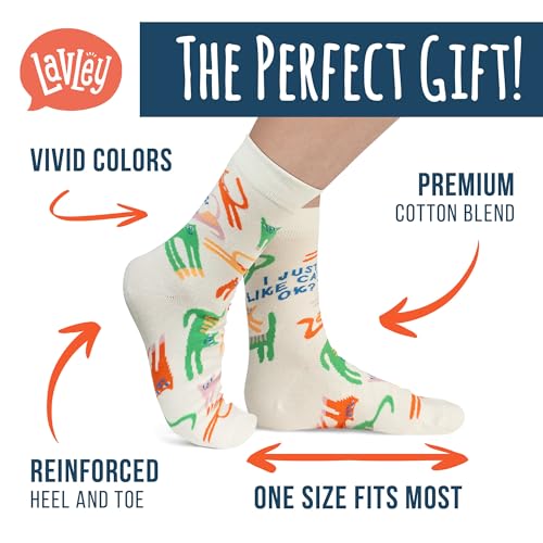 Lavley Women's Funny Socks Cute Novelty Gift for Women & Teens - color: Just Like Cats