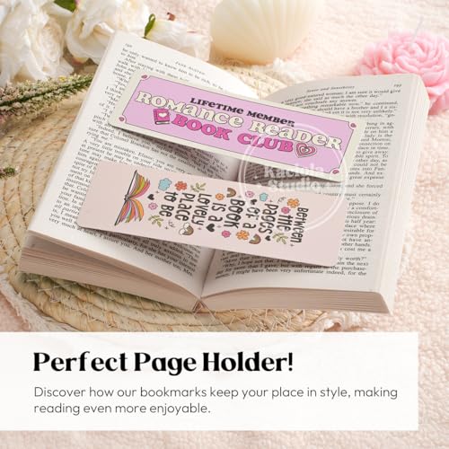 Kaciola Studio 10 PCS Colorful Bookmarks,Funny Bookmarks for Women,Double Sided Cute Romance Booklover Gifts,Book Lovers Gifts for Romance Reader Friends Girls - color: Colorful