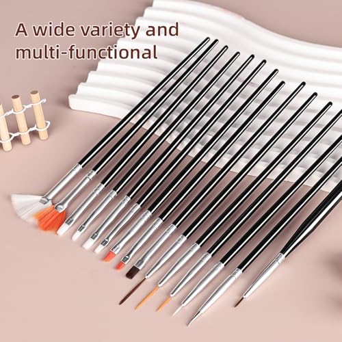 JODSONE 32Pcs Nail Art Brushes kit,Nail Art Tool Set,Dotting Tools,French Manicure,Dust Brush,Striping Brushes for Long Lines,Drawing Pen Painting Pen for Gel Polish Design Supply - color: 32PCS