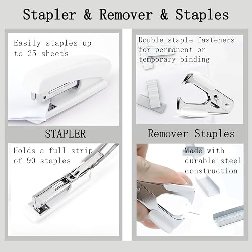 Scindaly Office Desk Accessories 12-Piece & Desk Organizers and Accessories - color: White