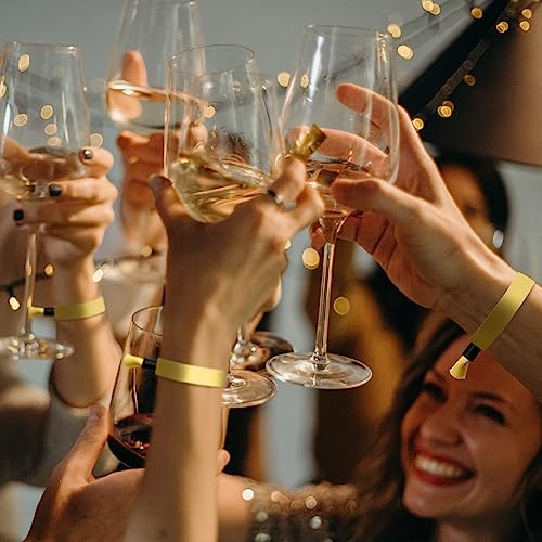 100 Pcs Cloth Wristbands, Disposable Wristbands for Events(Gold) - color: GOLD
