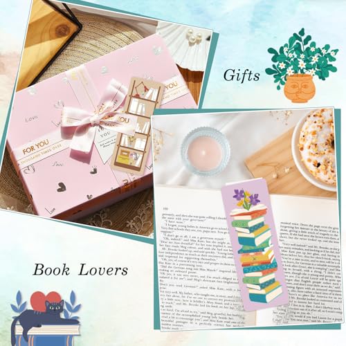 120 Pcs Reading List Bookmarks with Tassels, Book Tracker Bookmarks
