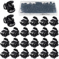 JANYUN 48Pcs Mini Hair Claw Clips, Black Tiny Hair Clips Hairstyle - color: Black