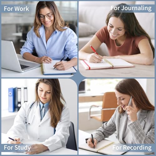 Spiral Notebook - 7.24" x 10" College Ruled Journal with Inner Pockets and 180 Pages, PU Leather Cover Business Journal, Twin-Wire Binding Notebook Perfect for Office & Home School Supplies ReefBlue - color: 001-Reef Blue-1pack, size: B5-180 pages