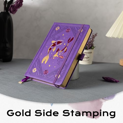 TIEFOSSI A5 Dotted Journal Notebook 190 Pages for Women & Men - color: Deep Purple, size: A5-Dotted