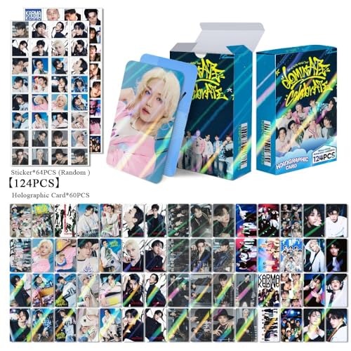 496pcs Stray Laser Photocards Set,Hollow Album Laser Photocard Lomo Card(240pcs Photocards+256pcs Stickers-Purple)