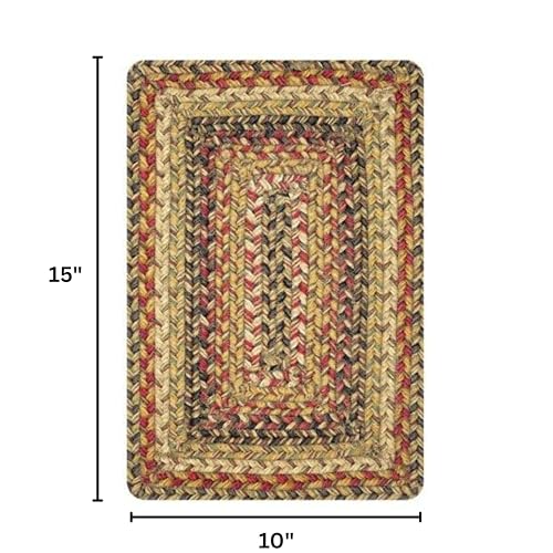 Homespice Kingston Jute Braided Table Mats, Rect 10x15 Set of 4 - color: Kingston