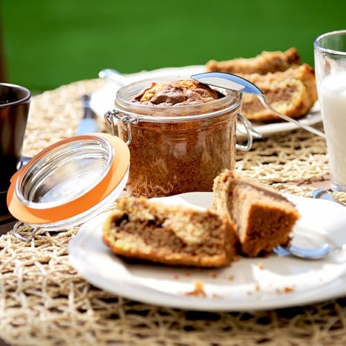 Le Parfait Super Terrine 350ml (12oz) Glass Canning Jar, Wire Bail Lid, 4PK - color: 350ml (Set/4)
