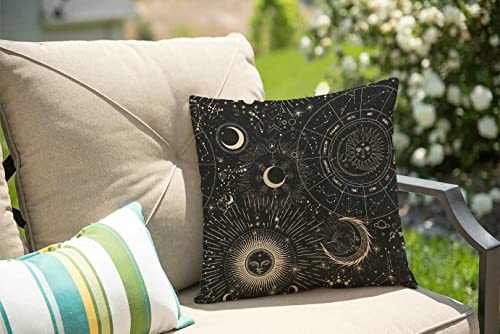 Solekla Cotton Linen Pillow Cover Astrology Moon Throw Pillow Case Cushion Cover Pillowcase for Sofa Home Bed Decorative 18"x18" - color: Sl197
